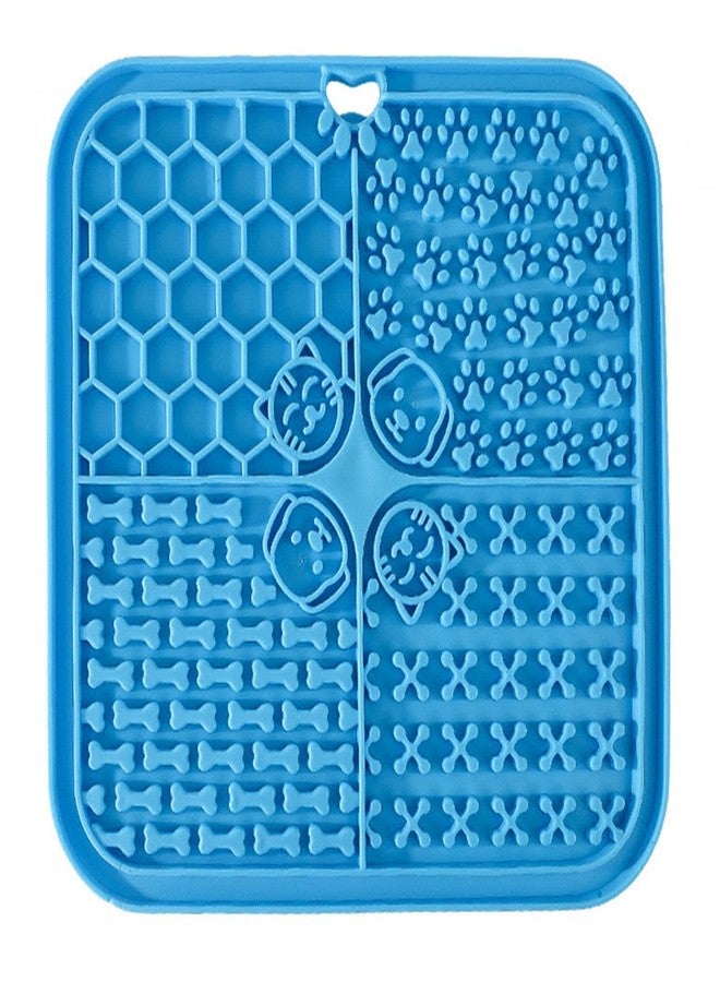 Touchcart Dog Lick Pad Slow Feeder Licking Mat for Dogs & Cats, Non-Slip Food Dispenser with Textured Puzzle Design for Healthy Eating, Anxiety Relief, Bathing & Grooming Multicolor (1 pcs) - Image 1